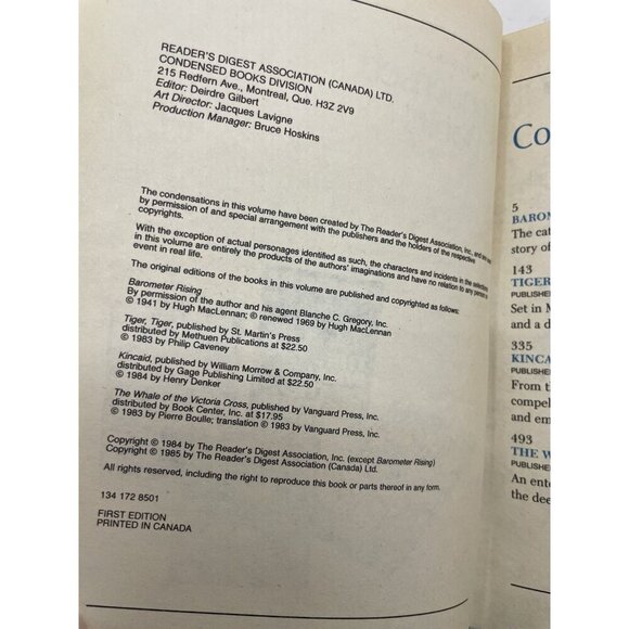 1985 Reader's Digest Condensed 1st Ed HC Leather Gilt Vtg NM Anthology - Picture 3 of 5